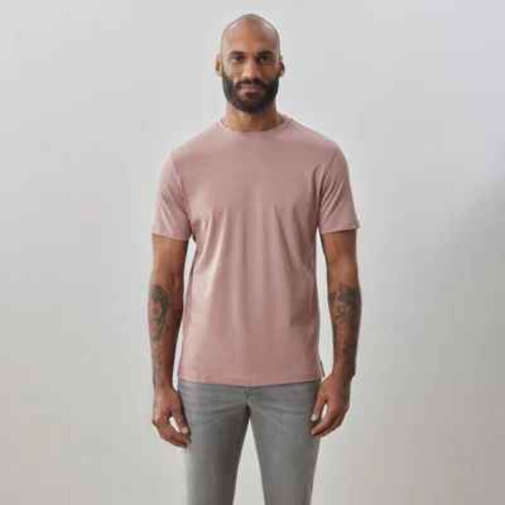 Robert Barakett The Barakett Tee 100% Pima Cotton Dusty Rose L Large